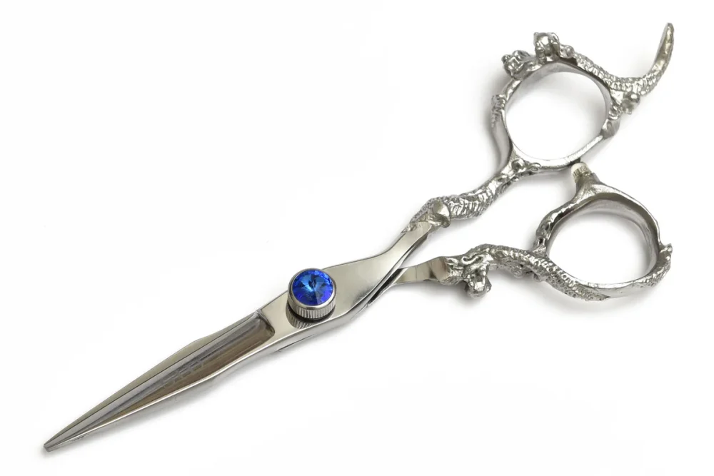 Brushed Nickel Haircutting Scissors