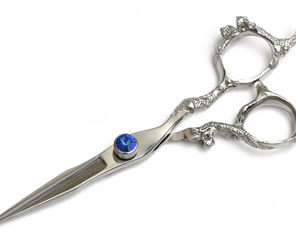 Brushed Nickel Haircutting Scissors