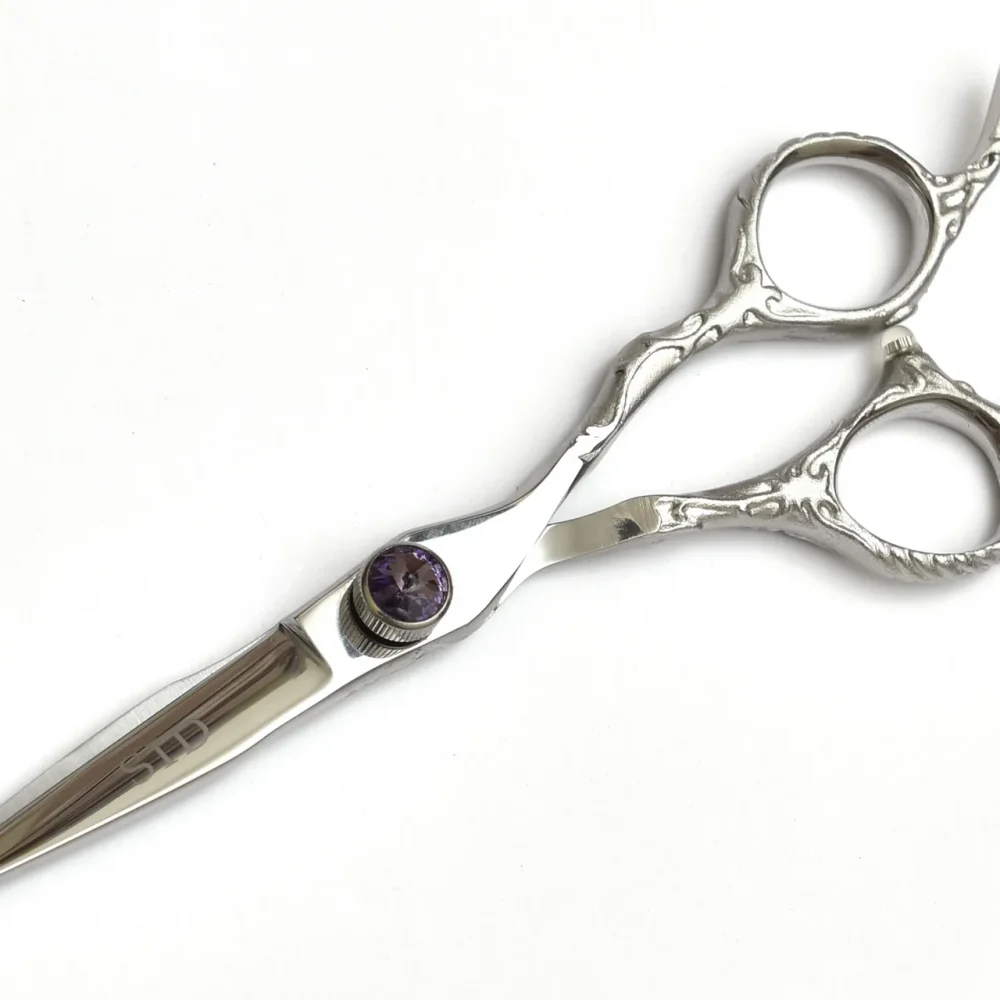 Polished Silver Haircutting Scissors