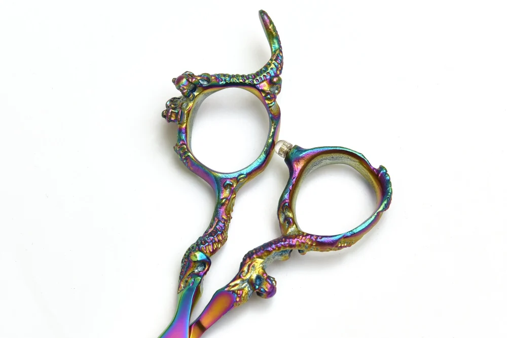 Rainbow Titanium Hair Cutting Scissors – Iridescent Finish - Image 3